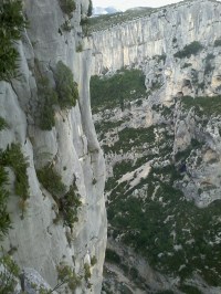 Le calcaire gris/bleu compact du Verdon, mon préféré...