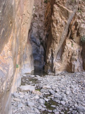 L'entrée du canyon...