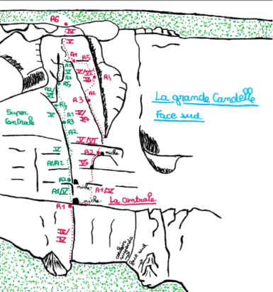 Le topo avant le rééquipement. Un peu de nostalgie... Attention, le tracé même de la voie et les relais ont parfois été légèrement modifiés.