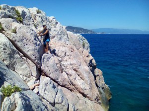 Escalade détendue à Finale Liguire