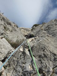 Seconde longueur - 5b, très beau!