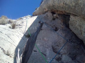 Départ de la dernière longueur